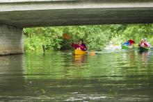 przepływamy pod mostem drogowym
