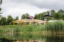 Powstająca przystań w Złocieńcu binduga Złocieniec